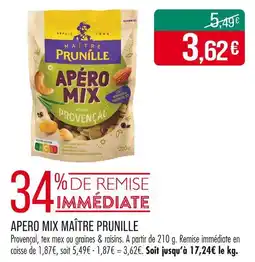 Match MAÎTRE PRUNILLE Apéro mix offre