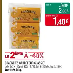 Match CARREFOUR CLASSIC’ Cracker's offre