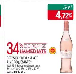 Match Aime Roquesante Côtes de Provence AOP offre