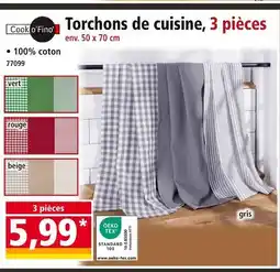 Norma Cook o'Fino Torchons de cuisine, 3 pièces offre