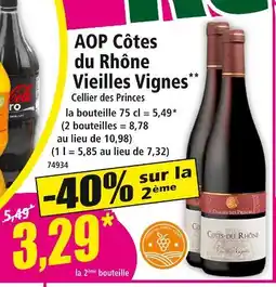 Norma Cellier des Princes AOP Côtes du Rhône Vieilles Vignes offre