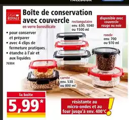 Norma CASA ROYALE Boîte de conservation avec couvercle offre