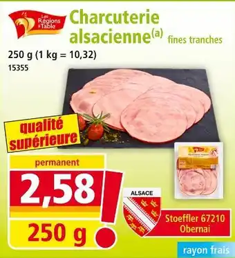 Norma Les Régions à Table Charcuterie alsacienne offre