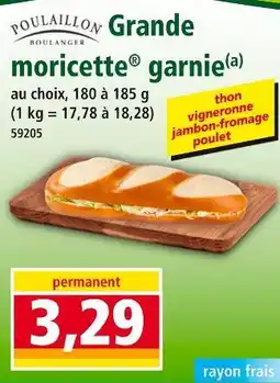 Norma Poulaillon Boulanger Grande moricette garnie offre