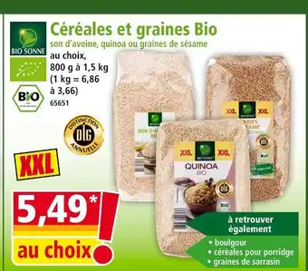 Norma Bio Sonne Céréales et graines Bio offre
