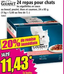 Norma Gourmet 24 repas pour chats offre
