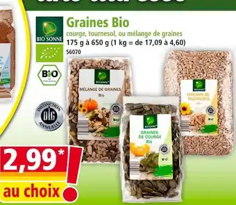 Norma Bio Sonne Graines Bio offre