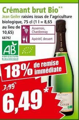 Norma Jean Geiler Crémant brut Bio offre