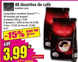 Norma OR BRUN 48 dosettes de café offre