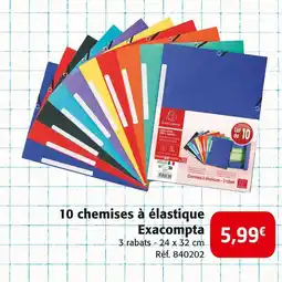Colruyt Exacompta 10 chemises à élastique offre
