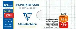Colruyt Clairefontaine Papier dessin Blanc à grain offre