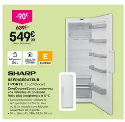 Pulsat Sharp Réfrigérateur 1 porte offre