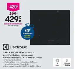 Pulsat Electrolux Table induction offre