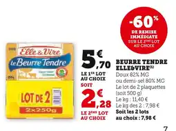 Super U Elle & Vire Beurre Tendre offre
