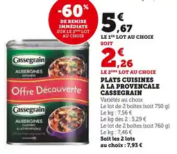 Super U Cassegrain Plats cuisinés à la provençale offre