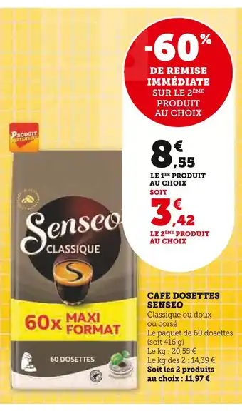 Super U Senseo Café dosettes offre