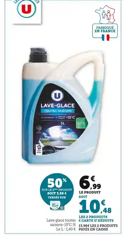 Super U U Lave-glace toutes saisons offre