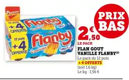 Super U FLANBY Flan goût vanille offre