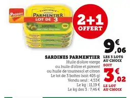 Super U PARMENTIER Sardines offre