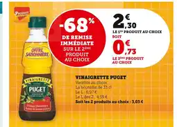 Super U PUGET Vinaigrette offre