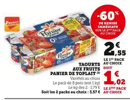 Super U Panier de Yoplait Yaourts aux fruits offre