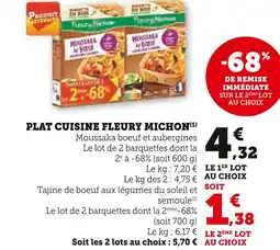 Super U Fleury Michon Plat cuisiné offre