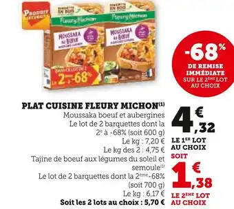 Super U Fleury Michon Plat cuisiné offre