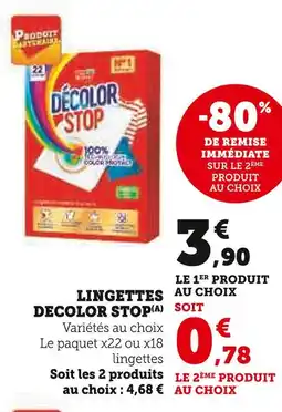 Super U Décolor Stop Lingettes offre