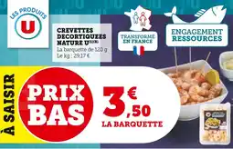 Super U U Crevettes décortiquées nature offre