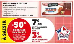 Super U MADRANGE Ribs de porc à griller offre