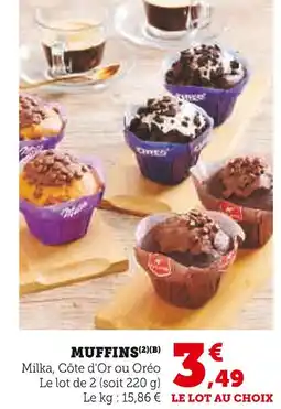 Super U Milka, Côte d'Or ou Oréo Muffins offre