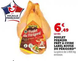 Super U BLASON D'OR Poulet fermier prêt à cuire label rouge du périgord offre