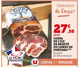 Super U Fontana Coppa de l'île de Beauté ou Lonzo offre