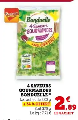 Super U BONDUELLE 4 Saveurs Gourmandes offre