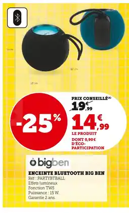 Super U BIGBEN Enceinte bluetooth offre