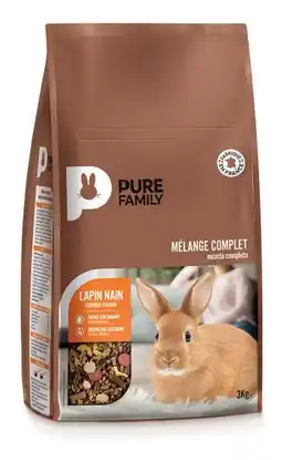 Jardiland PURE FAMILY Mélange complet pour lapin nain PURE FAMILY offre