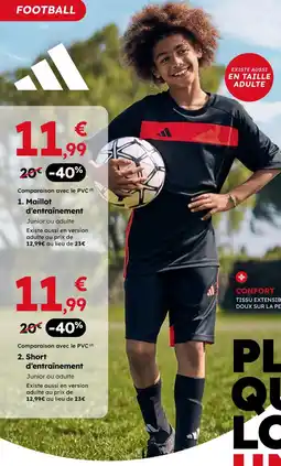 Sport 2000 Adidas Maillot d’entraînement junior ou homme offre