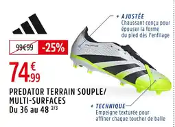 Intersport Adidas Predator terrain souple/multi-surfaces offre