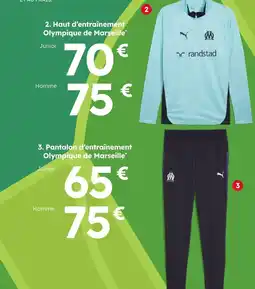 Sport 2000 PUMA Haut d’entraînement olympique de marseille offre