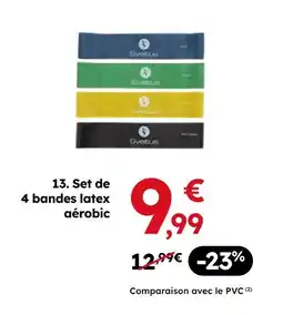Sport 2000 SVELTUS Set de 4 bandes latex aérobic offre