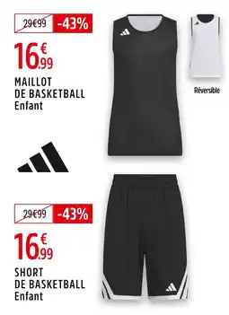 Intersport ADIDAS Maillot de basketball enfant offre