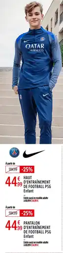 Intersport Nike Haut d'entraînement de football psg enfant offre