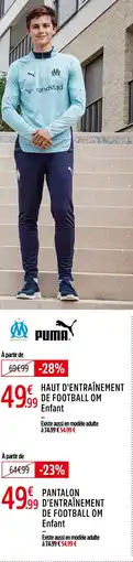 Intersport PUMA Haut d'entraînement de football OM Enfant offre