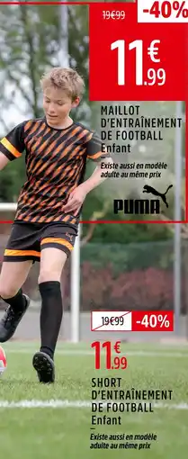 Intersport PUMA Maillot d’entraînement de football enfant offre
