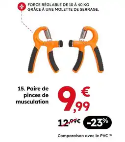 Sport 2000 Paire de pinces de musculation offre