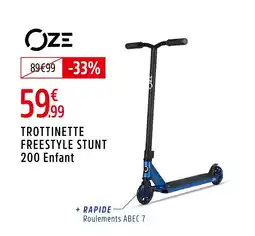 Intersport OZE Trottinette freestyle stunt 200 enfant offre