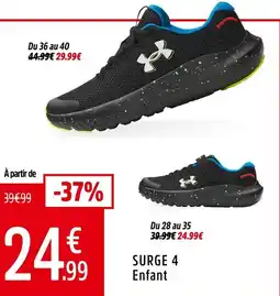 Intersport UNDER ARMOUR SURGE 4 Enfant offre