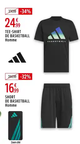 Intersport Adidas Tee-shirt de basketball Homme offre