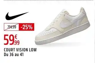 Intersport Nike Court Vision Low offre