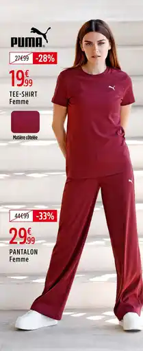 Intersport Puma Tee-shirt Femme offre